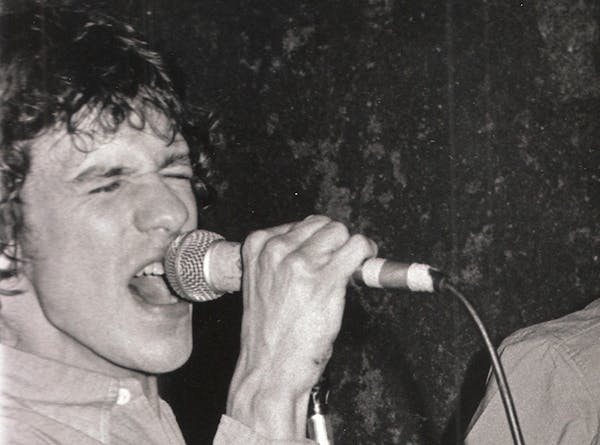 Paul Westerberg in a cropped image of the original photo used for the cover of the Replacements' first album, "Sorry Ma, I Forgot to Take Out the Tras
