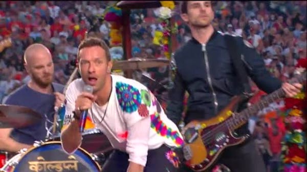 Coldplay, Beyonce, Mars play Super Bowl halftime