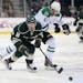 Minnesota Wild right wing Justin Fontaine moved the puck passed Dallas Stars defenseman Johnny Oduya for a goal in the first period as the Wild took o