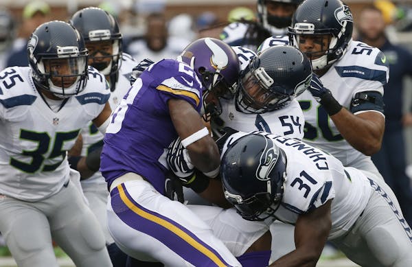 On Dec. 6, Adrian Peterson met Seattle’s defense. The result: The Seahawks held Peterson to 18 rushing yards and the Vikings to 125 total yards.