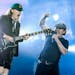 Angus Young, left, and Brian Johnson of AC/DC are known for such songs as “Whole Lotta Rosie” and “Big Balls.”