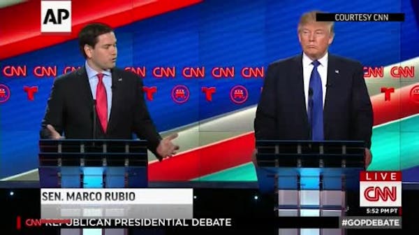 Rubio, Cruz take on Trump in fiery debate brawl
