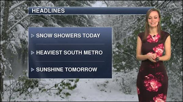 Afternoon forecast: Snow picks up, especially south