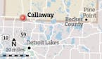 Map: Callaway, Minn., train derailment