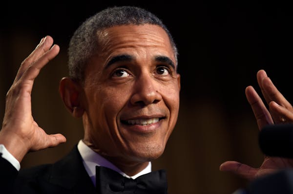 President Barack Obama speaks at the annual White House Correspondents' Association dinner at the Washington Hilton in Washington, Saturday, April 30,