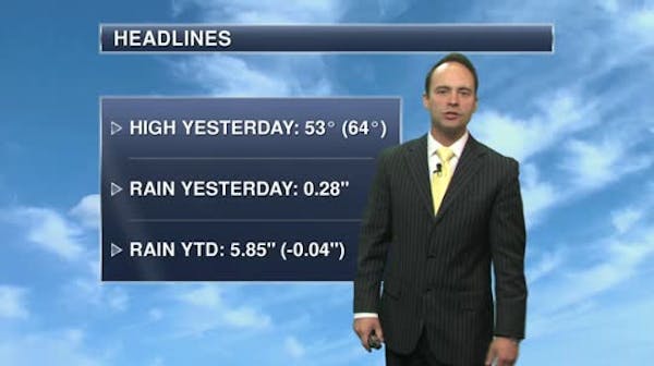 Morning forecast: Raw with rain tapering