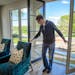 Double French doors on first floor. Tuesday, May 17, 2016 Highlight from the Artisan Home Tour, a modern house in an established traditional neighborh