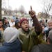 Protesters gathered in Minneapolis after the fatal shooting of Jamar Clark by police in November.