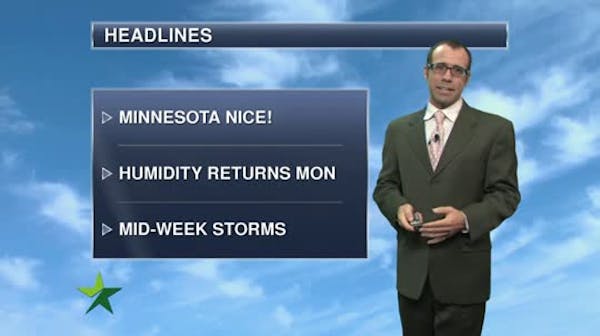 Evening forecast: Good sleeping weather before a more humid Sunday