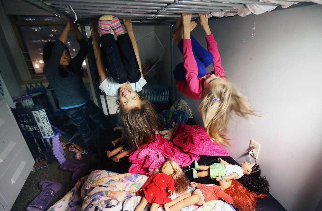 When the Goodsky children – including Elizabeth, center, and Alexis, right – finally came home, they eagerly inspected their bedroom, trying to figure out what was moved.