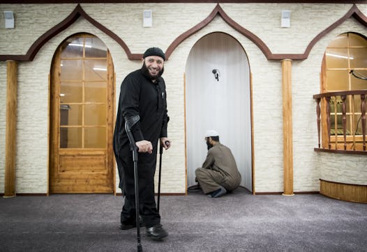 TIES QUESTIONED: Oussama el-Saadi, board chairman of the Grimhojvej mosque, denied that the mosque encourages radicalism. Authorities believe nearly two dozen people affiliated with the mosque went to Syria in 2013.