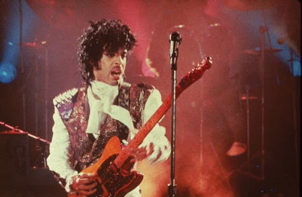 Prince performs in his debut movie "Purple Rain," the 1984 rock opera about a young man's search for artistic accomplishment and love.