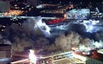 Riviera Hotel imploded in Las Vegas