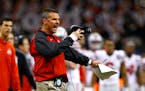 January 1, 2015: Ohio State Buckeyes head coach Urban Meyer reacts to a call during the Ohio State Buckeyes game versus the Alabama Crimson Tide in th