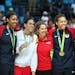 The Lynx’s Olympic core, including coach Cheryl Reeve, welcomed the return of guard Anna Cruz, who flashed the silver medal she won for Spain in Rio