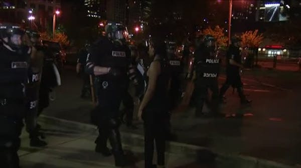 Raw: Charlotte police detain demonstrators