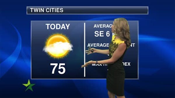 Afternoon forecast: Sunny with a high of 76