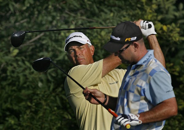 Minnesotan Tom Lehman (above back, at the 2009 PGA Championship at Hazeltine) is putting his years of experience as a pro and at Hazeltine to use as v
