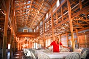 Jeanette Schnoor prepared the barn for a wedding at Sponsel’s Minnesota Harvest Apple Orchard. The popular wedding venue and orchard filed a federal