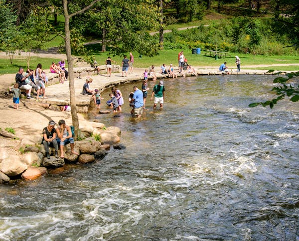 A display of the area's high water levels was evident Friday below Minnehaha Falls in Minneapolis. That high water has prompted the Minnehaha Creek Wa