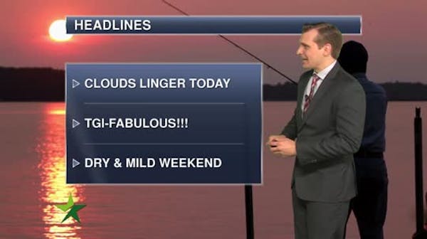 Afternoon forecast: Mostly cloudy, low 60s