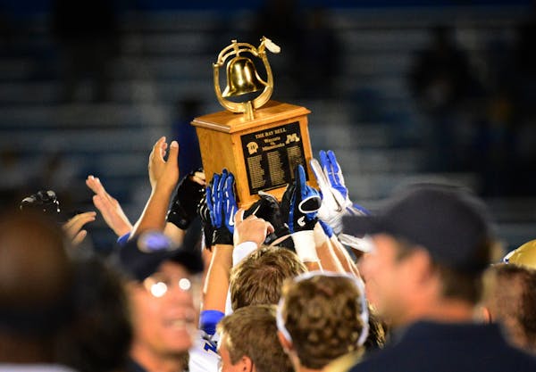 Wayzata received the Bay Bell trophy, part of the rivalry between these two teams. Wayzata beat Minnetonka 14-0. Friday, September 28, 2012
