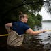 Monitoring coordinator Sarah Jo Schmitz regularly tests the Mississippi River at Sauk Rapids Municipal Park for pollutants and bacteria.