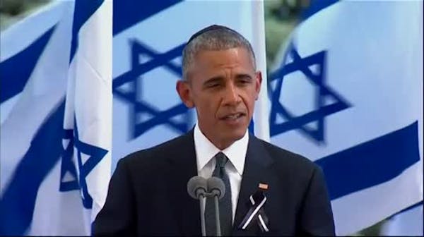 Obama: Shimon Peres 'reminded me of' Mandela