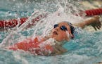 Blaine freshman Isabelle Stadden is one of the state's top swimmers in the 100M backstroke.] Richard Tsong-Taatarii/rtsong-taatarii@startribune.com