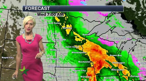 Evening forecast: Low of 42; rain, sometimes heavy, starts late