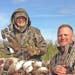 Don Soderlund, left, who died Monday at 72, hunting with son Don in 2013.