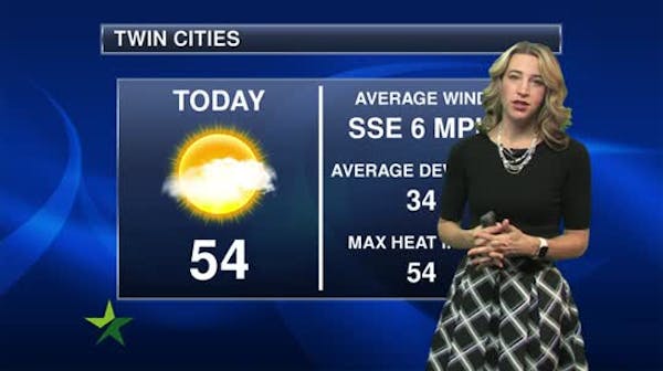 Morning forecast: More clouds, mid-50s