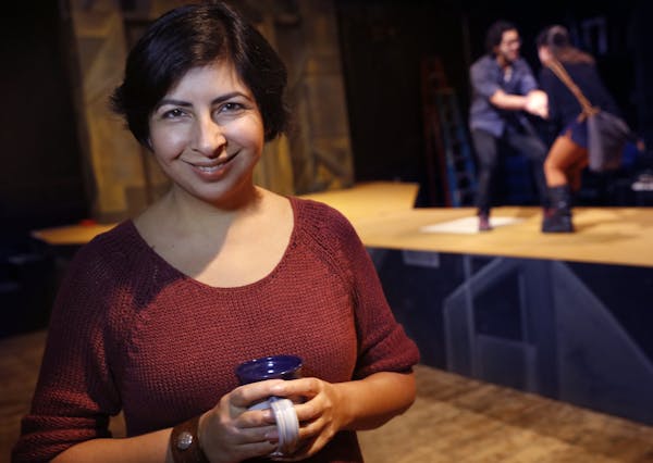 Playwright Aditi Brennan Kapil at a recent rehearsal of “Orange” at Mixed Blood Theatre in Minneapolis.