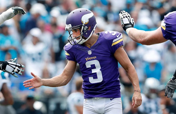 The Vikings are sticking with struggling kicker Blair Walsh — for now, at least. After working out a few free-agent kickers at Winter Park on Tuesda