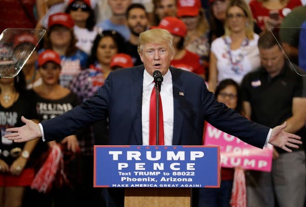 At a Phoenix rally on Saturday, Donald Trump said, "We can win Minnesota," after touching on the large premium increases on tap in the state's individ