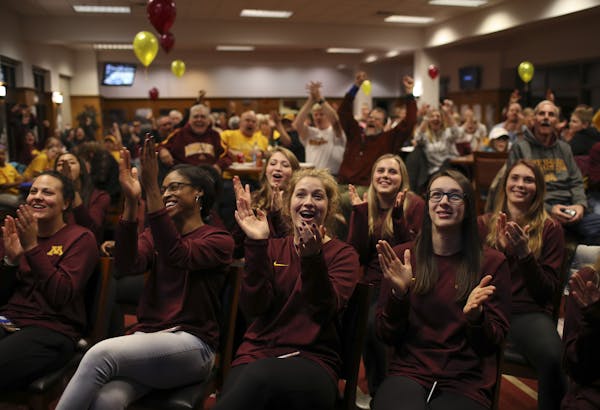 The Gophers volleyball team reacted to the announcement that it was selected as the No. 2 seed in the NCAA tournament for the second year in a row. In