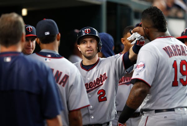 Second baseman Brian Dozier (2) wants to stay with the Twins but knows it’s not his decision.