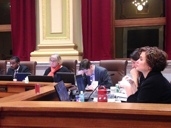 Mayor Betsy Hodges listened to debate Wednesday night as she presented her 2017 Minneapolis budget for adoption by the City Council.