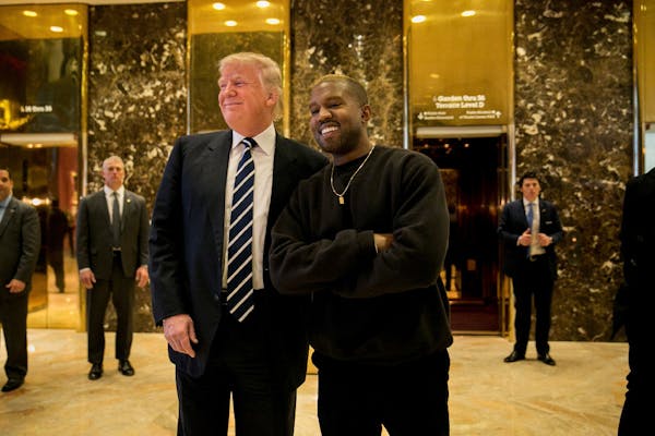 Raw: Rapper Kanye West visits Trump Tower