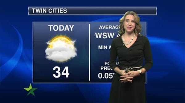 Morning forecast: Mostly cloudy with a high in mid-30s