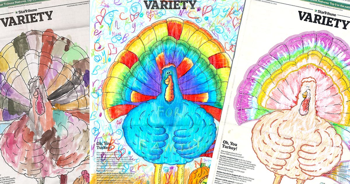 See the winners of the 38th annual Oh, You Turkey coloring contest