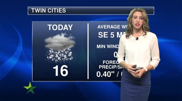 Morning forecast: Temps rise; more snow later