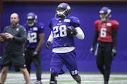 Vikings running back Adrian Peterson followed up Wednesday’s practice with another one on Thursday. No one is saying definitively whether he will pl