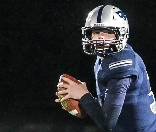 Champlin Park senior Chad Costello completed 36 of 43 passes for 423 yards in the Class 6A quarterfinal game against Rosemount and threw three touchdo