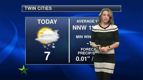 Morning forecast: Snow tapers; wind chill plunges