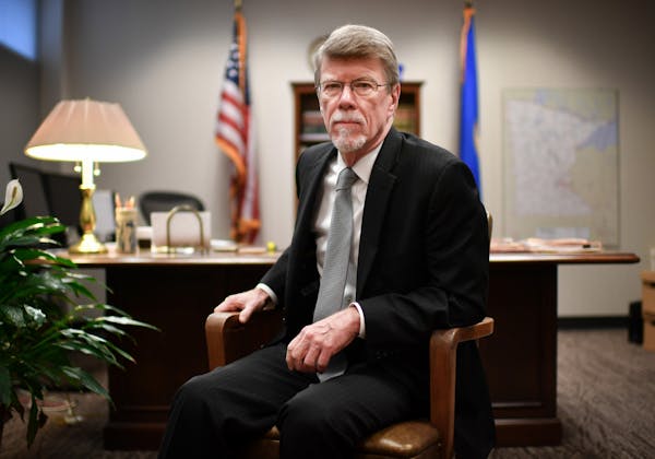 Legislative Auditor Jim Nobles in his St. Paul office. The report on the R&D tax credit, due out this week, is the first under a 2015 law requiring No