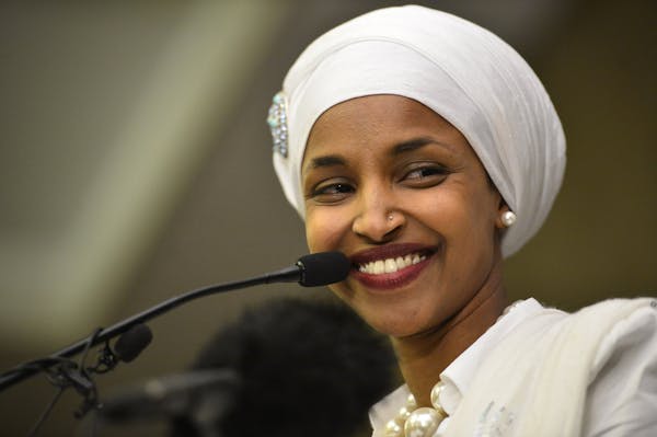 Ilhan Omar addressed supporters at her election night victory party in November in Minneapolis.