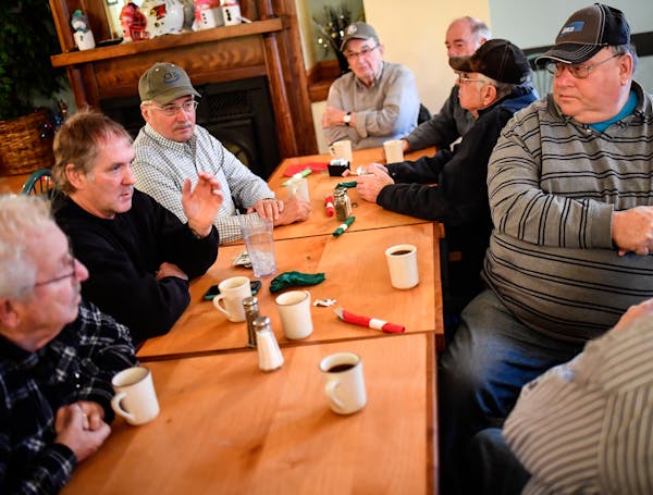 A group of friends, all Trump supporters, met for breakfast Jan. 3 in the restaurant at Sweet’s Hotel in LeRoy, Minn.