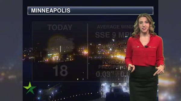 Afternoon forecast: Partly sunny, high of 16
