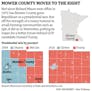 Mower County moves to the right